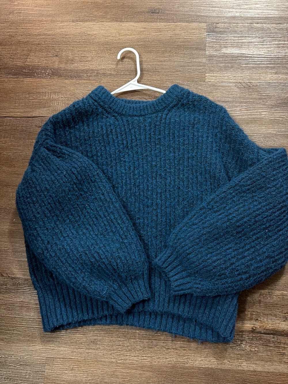 a new day Women's Chunky Crewneck Sweater in Teal Blue
